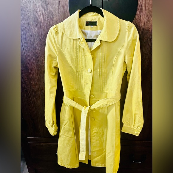 FLY | Jackets & Coats | Yellow Trench Coat Fly Korean Brand | Poshmark